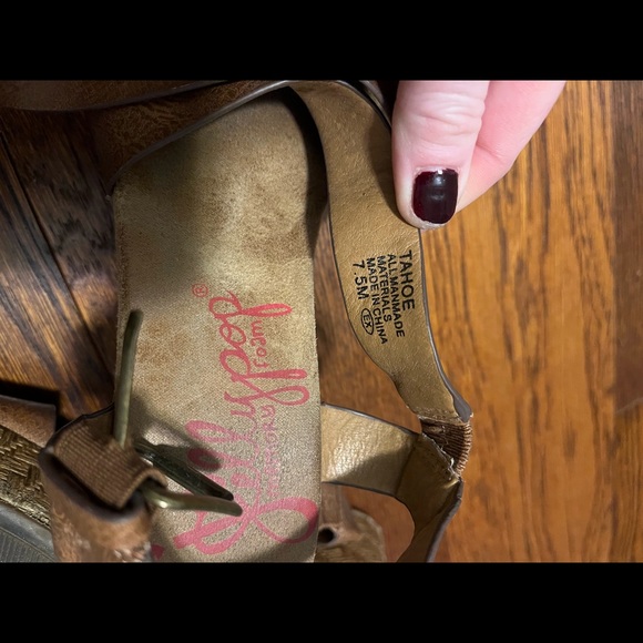 Jellypop Leather wedges size 7 1/2 - Picture 4 of 4